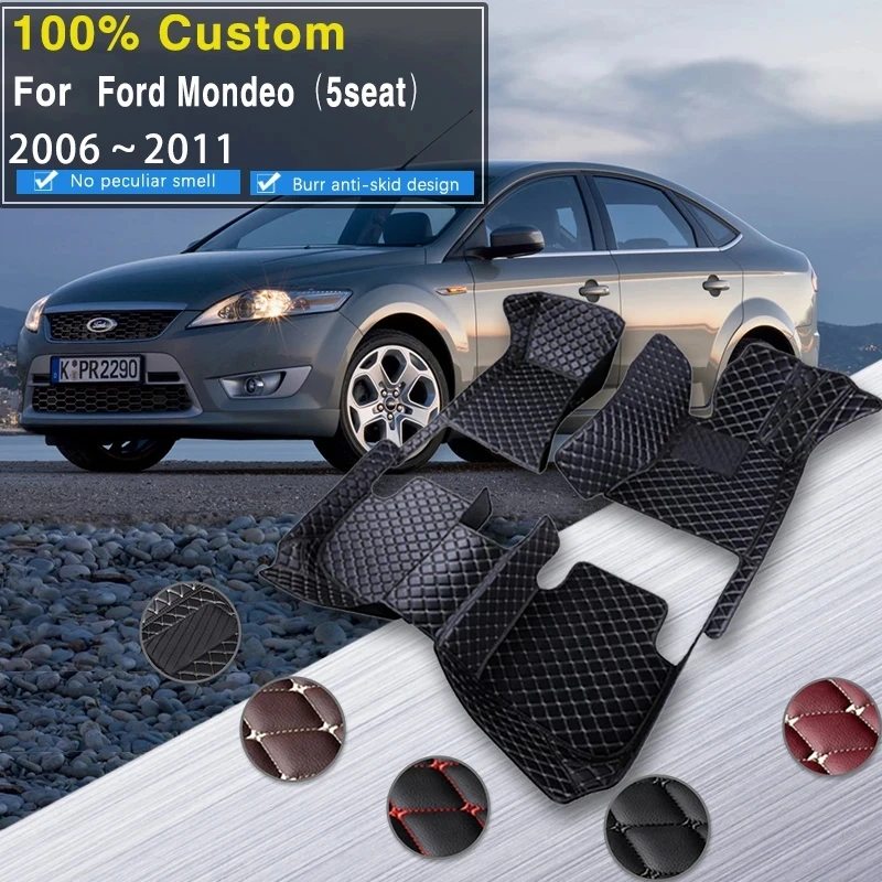 

Car Floor Mats For Ford Mondeo 2006~2011 Mk IV 3 Dust Pads Anti-dirt Pads Non-slip Floor Mats Auto Carpets Rug Car Accessories