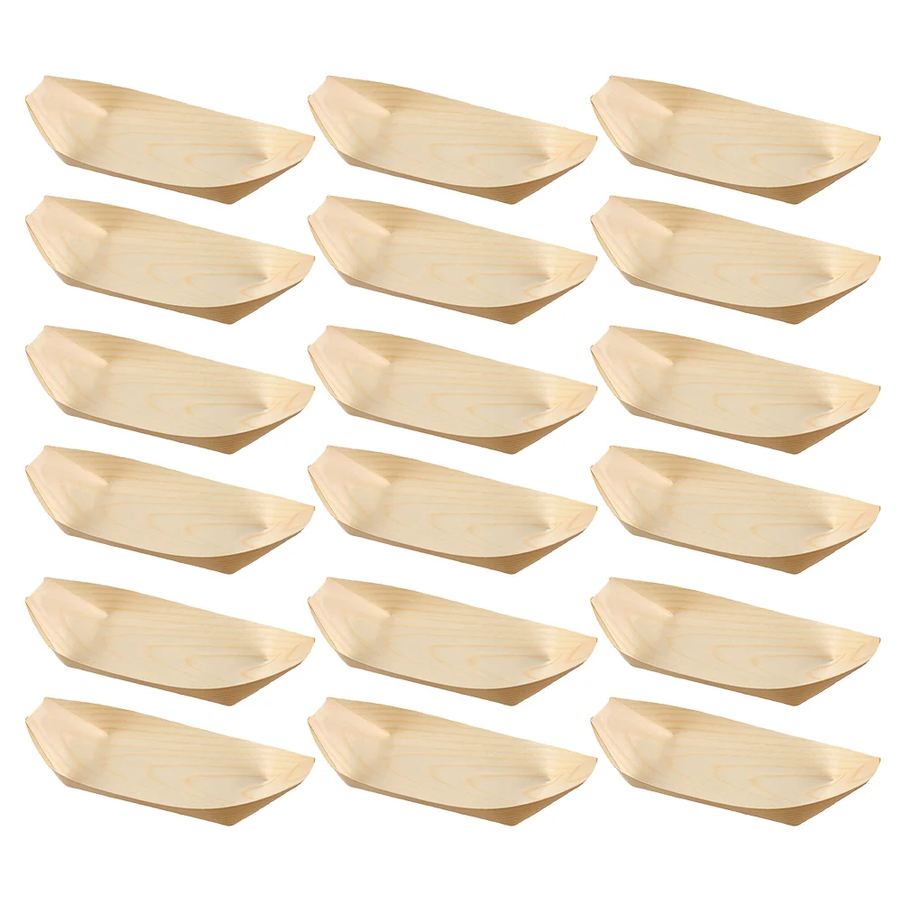 

Sushi Boat Serving Tray Disposable Wooden Plate Wood Sashimi Platestraysboard Japanese Cupcake Candy Holder Bowl Platter Dessert