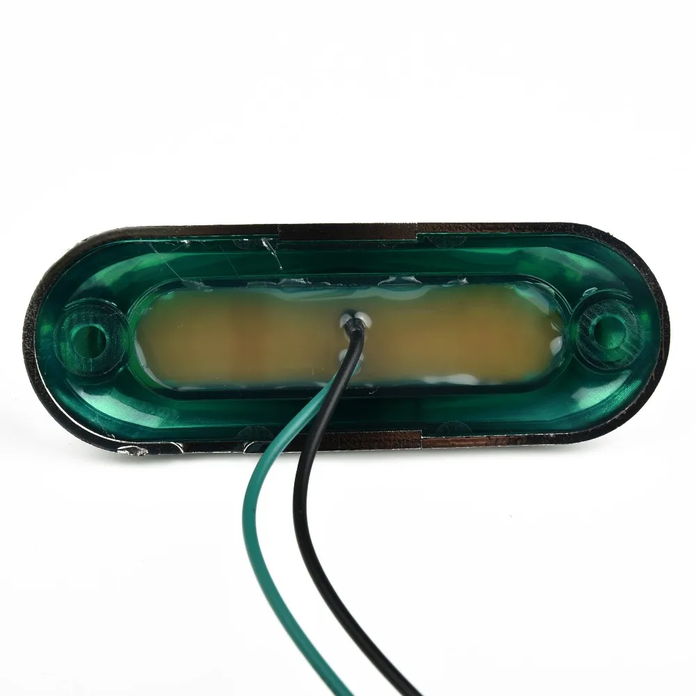 

2PCS 12-24V Red & Green LED Boat Navigation Piranha Lamp Lights For Deck Water-proof Bow Pontoon Lights 2 Wires Connection
