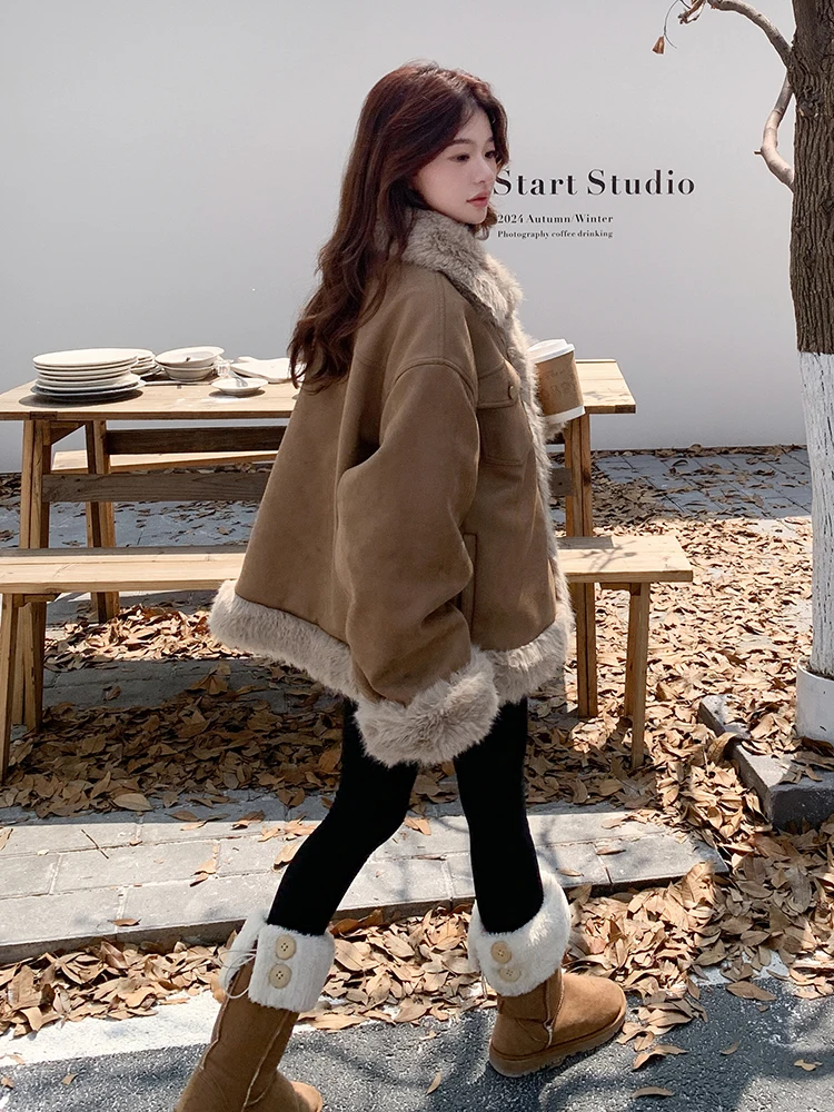 Maillard кофейного цвета верхняя одежда из овечьей шерсти женская зимняя