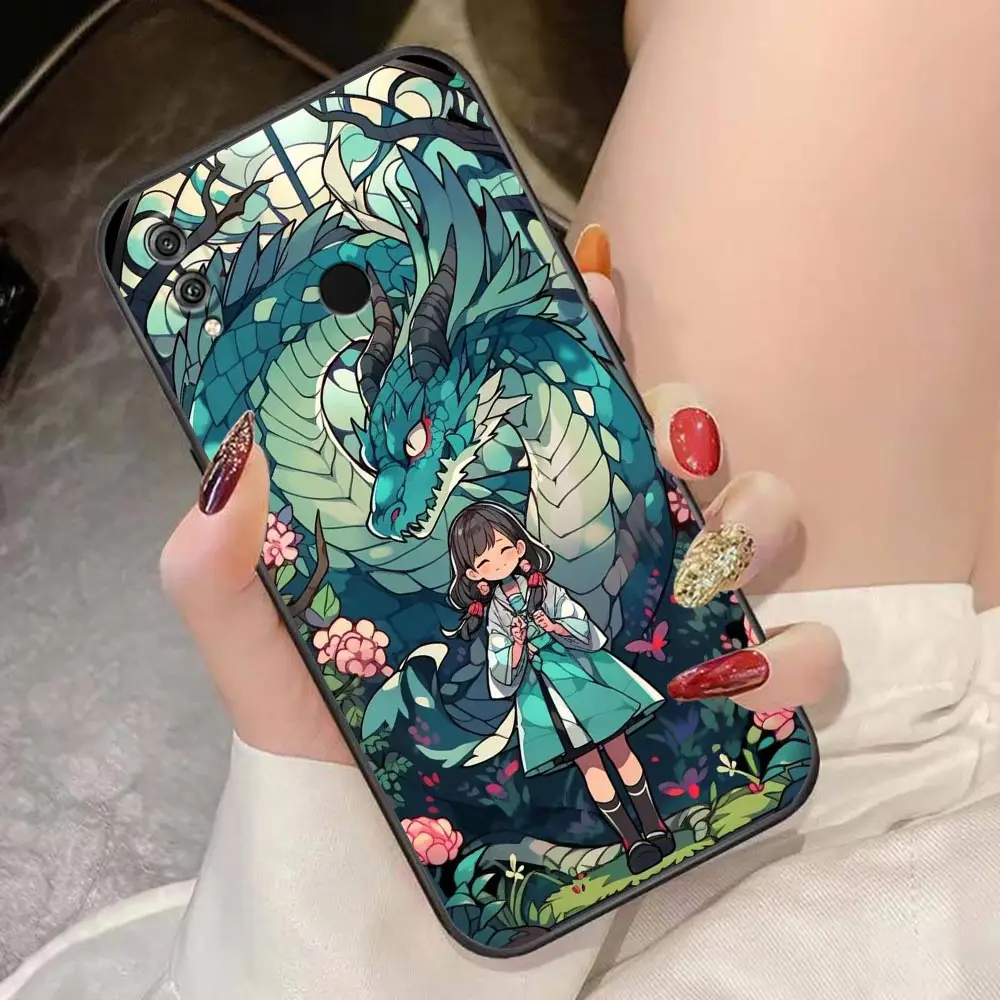Case For HUAWEI Honor 9X 9 8 8X Max 80 70 60 50 30 20 10 10I NOTE 10 Lite Pro Case Funda Coque Shell Painted Little Girl Dragon
