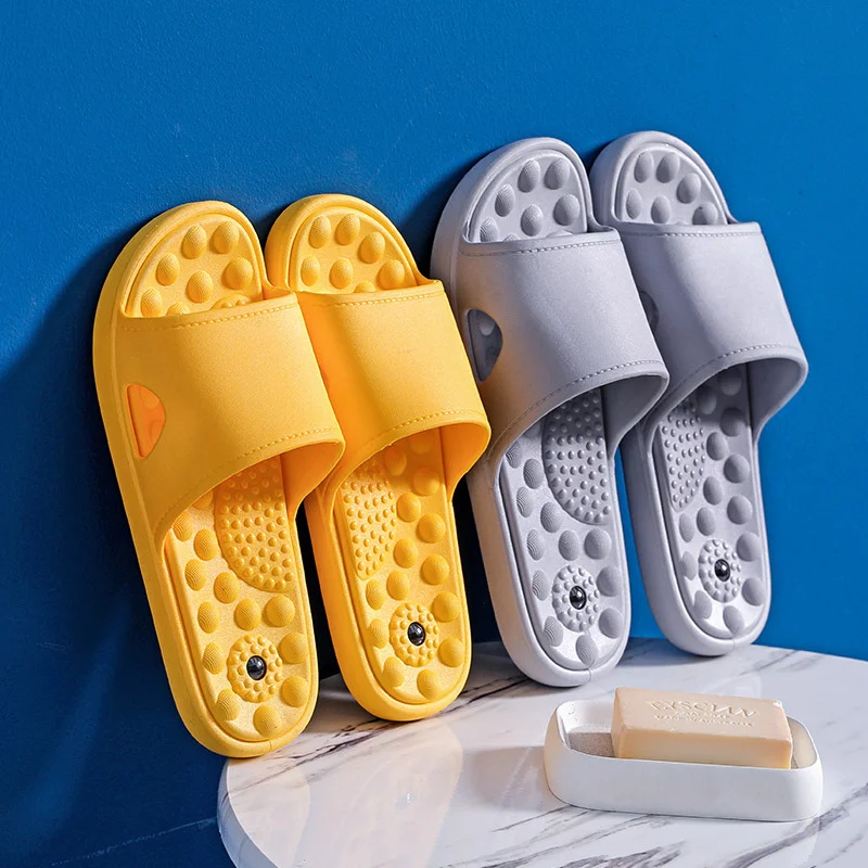 

Bathroom slippers female summer home indoor couple non-slip slippers bath massage sandals and slippers men