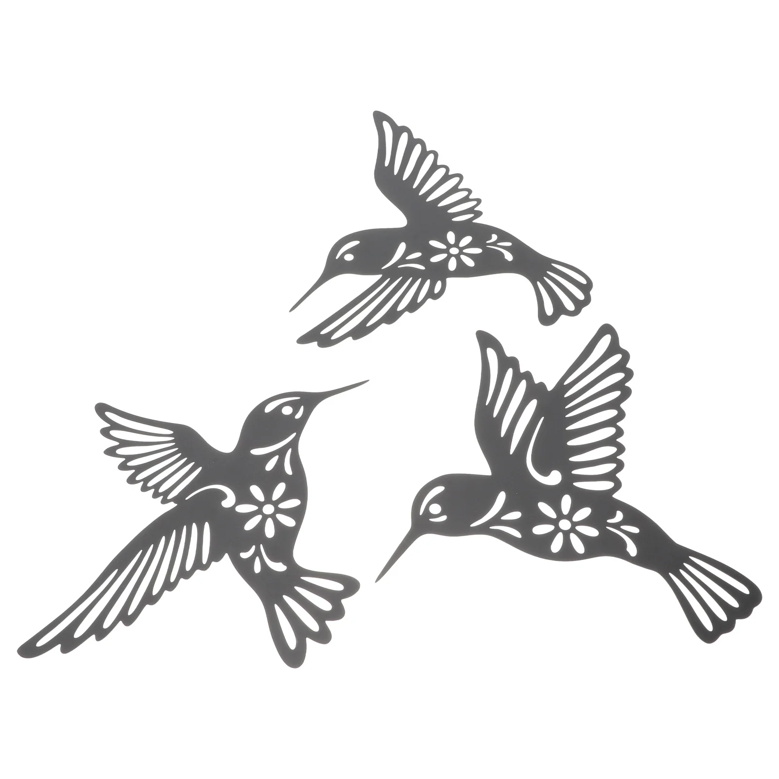 

Wall Bird Decor Metal Art Hummingbird Hanging Birds Ornament Silhouette Sculpture Pendant Artistic Mounted Home Outdoor Black