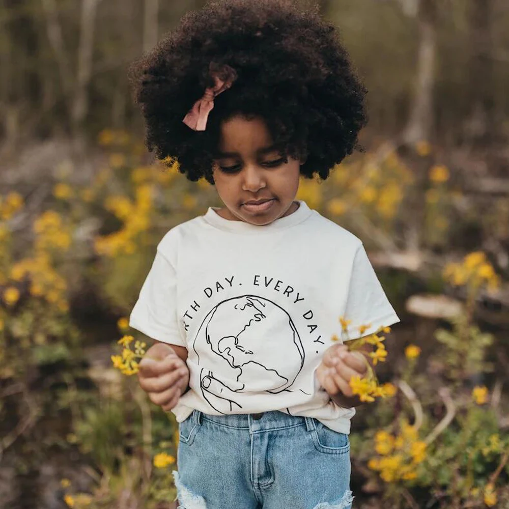 Earth Day Every Day Kids Shirt Toddler and Kids cotton t shirt graphic tees summer tops slogan shirt hipster drop shipping