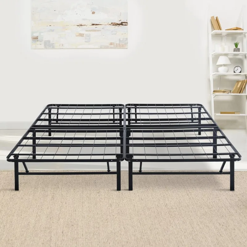 

14'' Adult Elegant Metal Bed Frame with Foldable Legs, Full