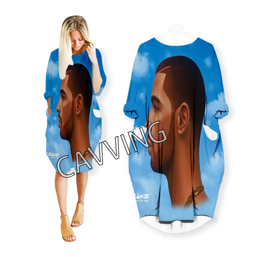 

Модные Забавные Рубашки CAVVING с 3D принтом рэпера Дрейка, Топ в стиле Харадзюку, Женская юбка американского размера, платья с длинным рукавом K02