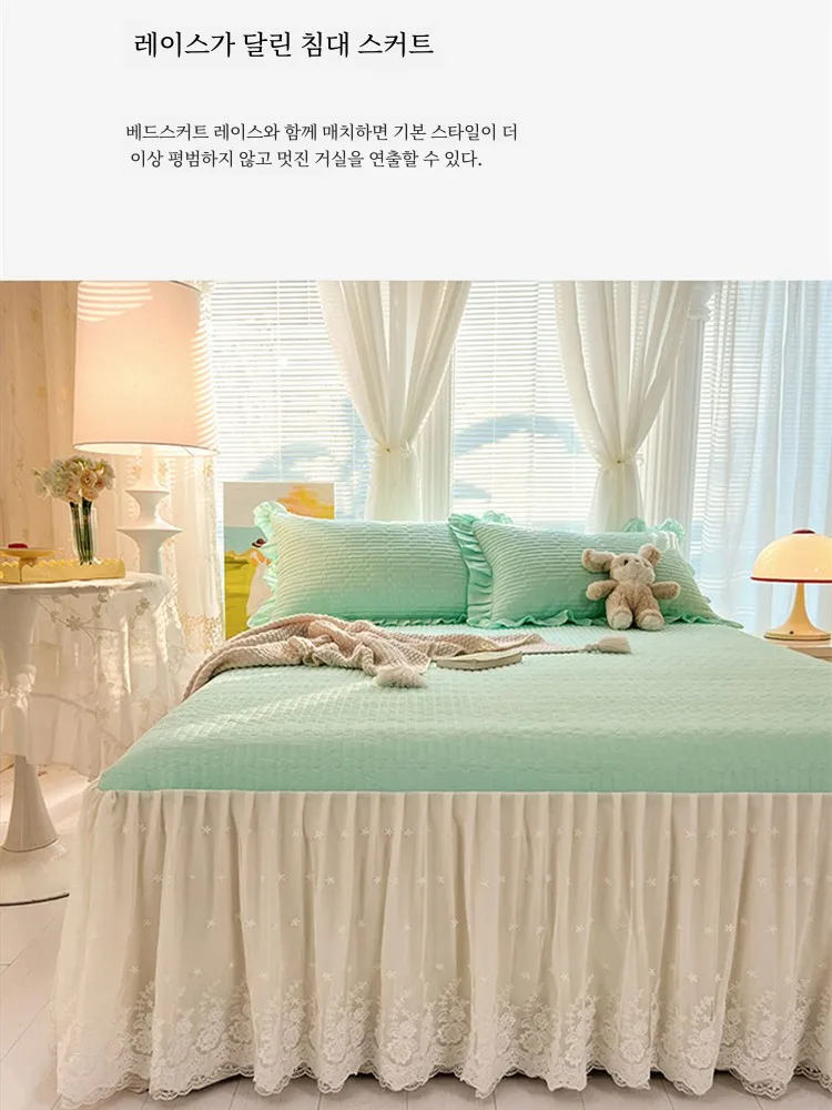 2024 Новая кружевная хлопковая стеганая юбка принцессы утолщенная нескользящая