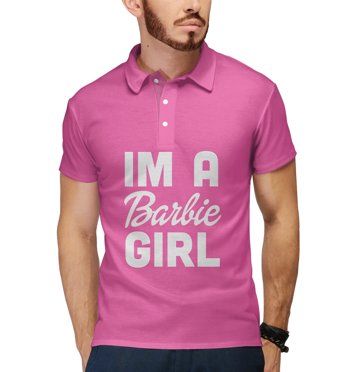Футболка Поло IM A Barbie GIRL Барби | Мужская одежда