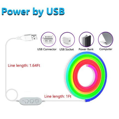 NIMIMOON RGBIC Bluetooth неоновая лента 1М/2М/3М
