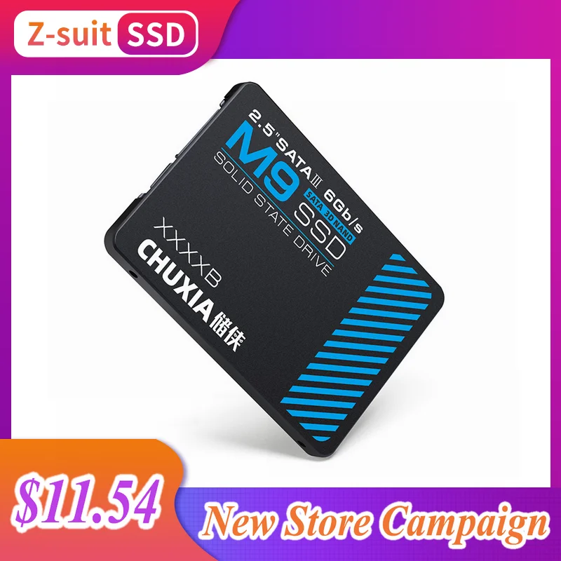 

CHUXIA M9 SSD Hard Drive 64G 60G 128G 120G 256G 240G 512G 480G 1T 2T Internal Solid State Ssd Sata 3 For Laptop