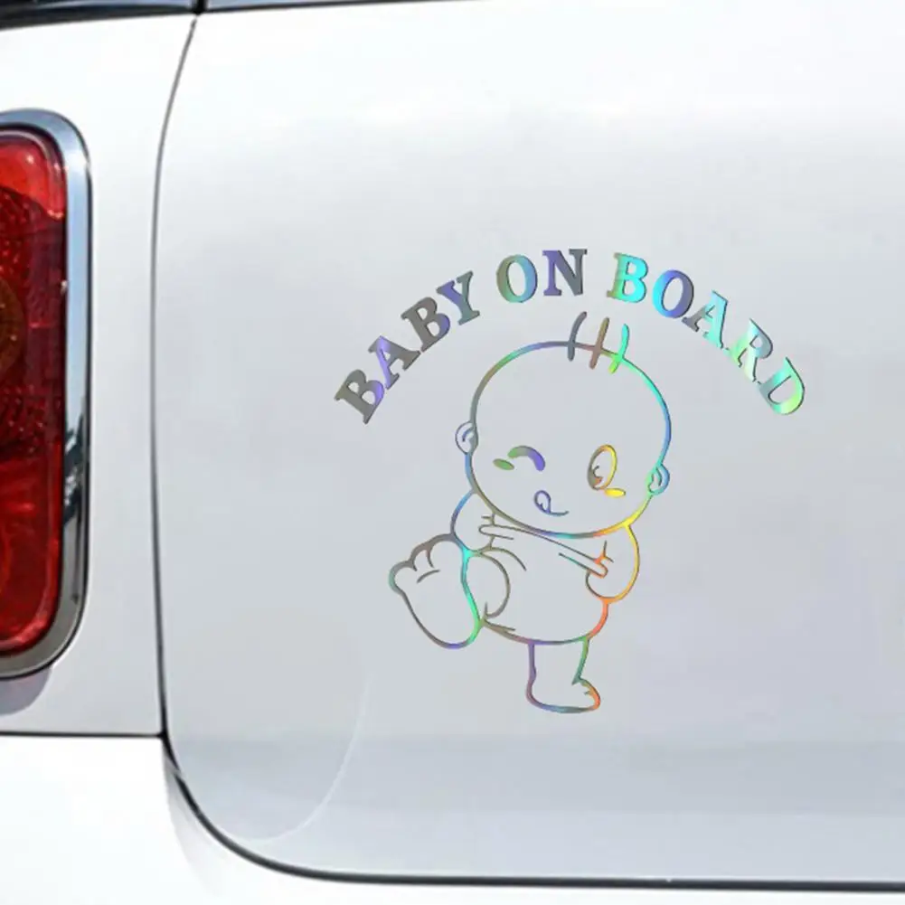 

Car Sticker Laser Golden 3D Baby On Board Car Body Trim Decal Reflective Self-adhesive Car Decor Stickers автомобильные товары