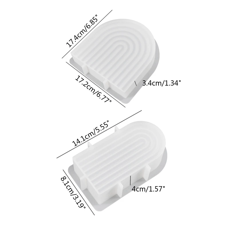 

N58F Silicone U-Shaped Handmade Candle Mold Epoxy Resin DIY Decoration Making Soap Melt Resin Polymer Clay Home Decorations