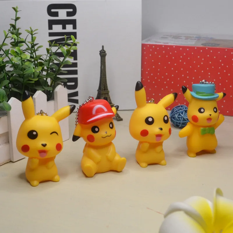 

Покемон аниме фигурка kawaii Pikachu брелок экшн-фигурка сумка кулон Декор аксессуары автомобиль кулон мультфильм кукла детские игрушки подарок
