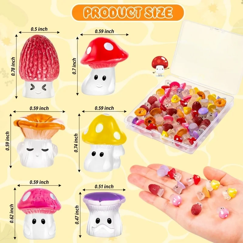 24/48 шт. мини-грибы светящаяся милая крошечная фигурка гриба для сказочного сада