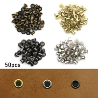 50pcs 1 52 02 5mm ultra small metal eyelet belt buckle for diy doll clothes shoes bags needlework buckles sewing accessories
