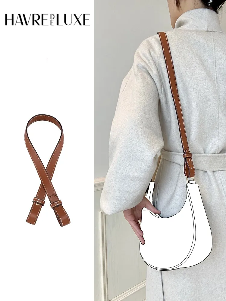 Crossbody bag with AVA underarm bag transformation extended by leather shoulder replacement strap single-purchase accessories