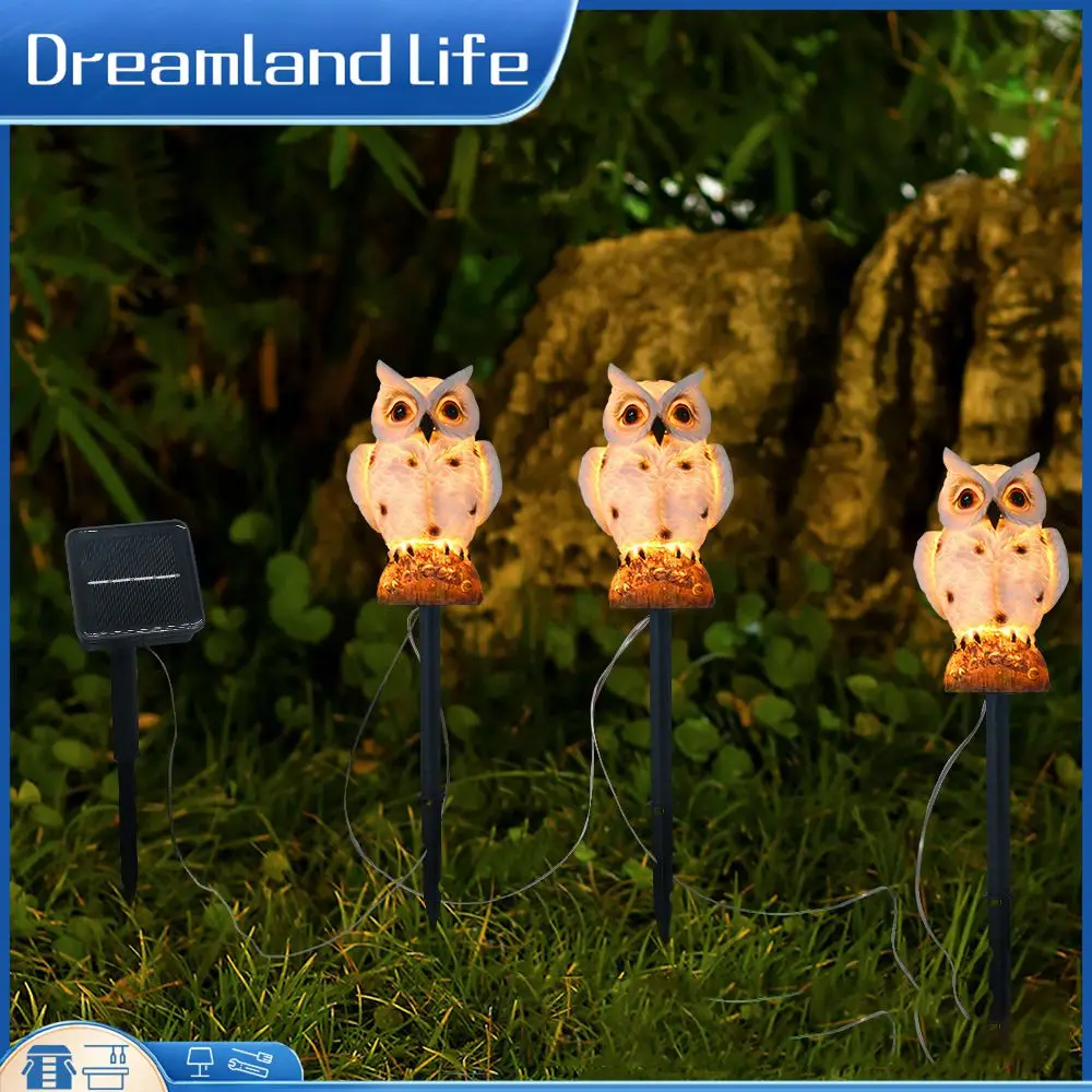 

Светодиодная Ландшафтная лампа на солнечной энергии, автоматический зондирующий водонепроницаемый садовый светильник на солнечной батарее с совой, уличное освещение