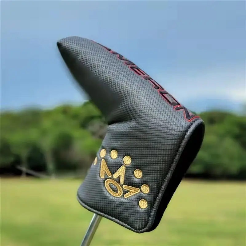 

Club Head Covers Geel Golf Golf Blade Putter Cover Voor Putter Lederen Blade Putter Headcover Met Golf Iron Head Covers