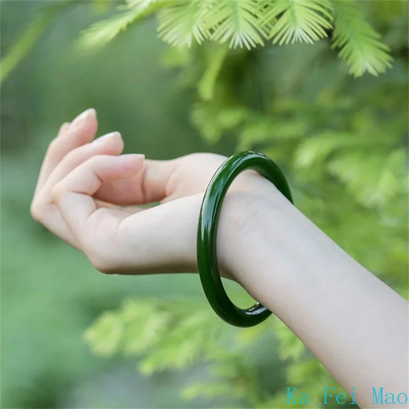 Натуральная яшма Хэтянь белый нефрит тонкий браслет персонализированный