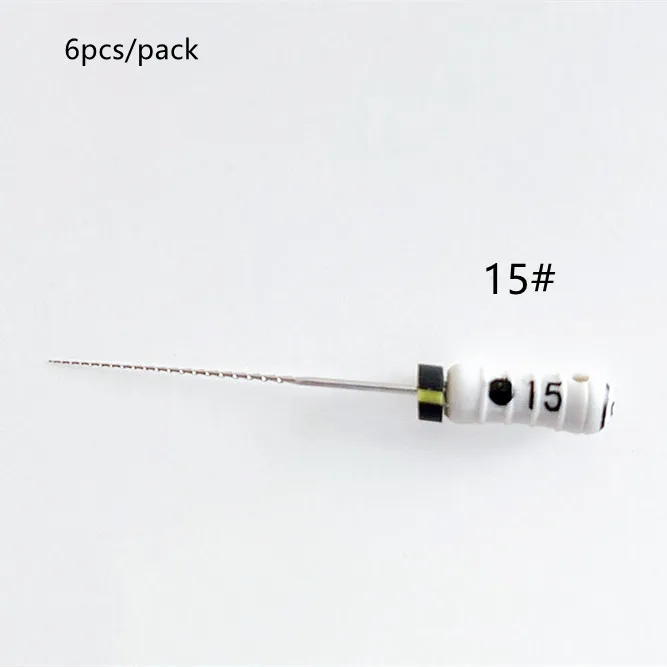 

Dental Root Canal File 15# Ready Stainless Steel Twisted Files Endo Handfiles 6pieces/pack