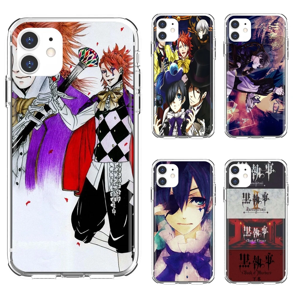 

Soft Shell Cases For iPhone 10 11 12 13 Mini Pro 4S 5S SE 5C 6 6S 7 8 X XR XS Plus Max 2020 Joker-Black-Butler-Book-of-Circus