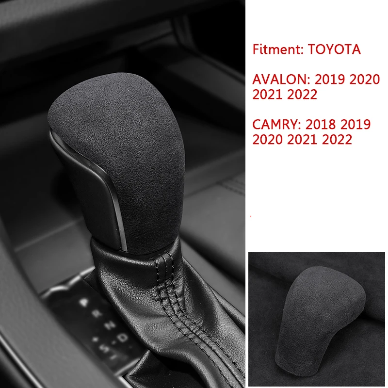 

Gear Stick Adhesive Sheath Shell Alcantara Gear Shift Knob Cover LHD RHD For Toyota Camry Avalon 2019 2020 2021 2022