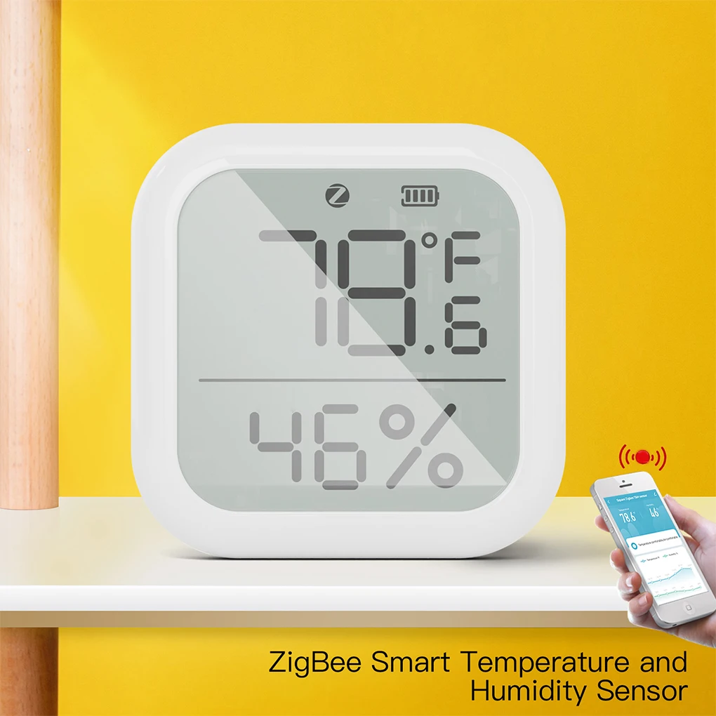 

Tuya ZigBee Smart Temperature Humidity Sensor Digital LCD Display Smartphone Electronic Thermometer Transducer