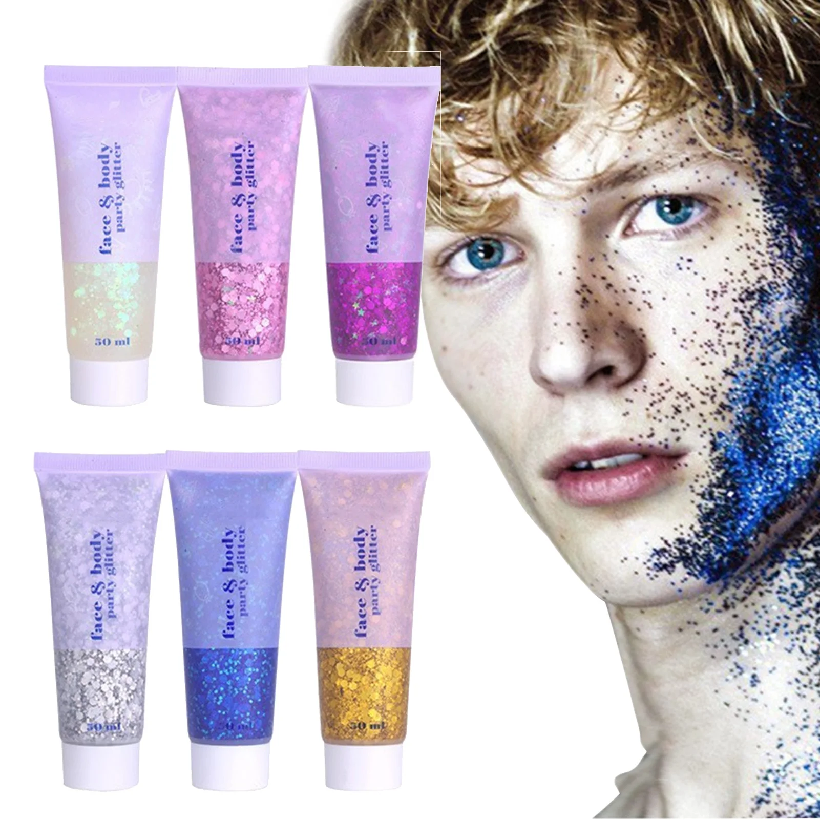 

Body Glitters Glow In The Dark Body Glitter 6 Colors Glitter Eyeshadow For Cosmetic And Nail Art Halloween Makeup Accessories