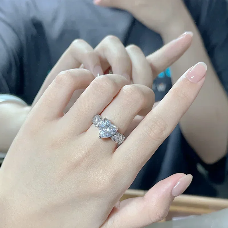 Высокое качество роскошное кольцо для любви в стиле MDL JMoissanite позолоченное