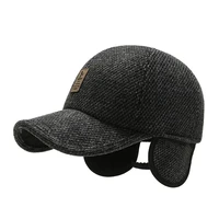 baseball cap with earflap outdoor winter cap outdoor visor sport cappy old school style dad hat