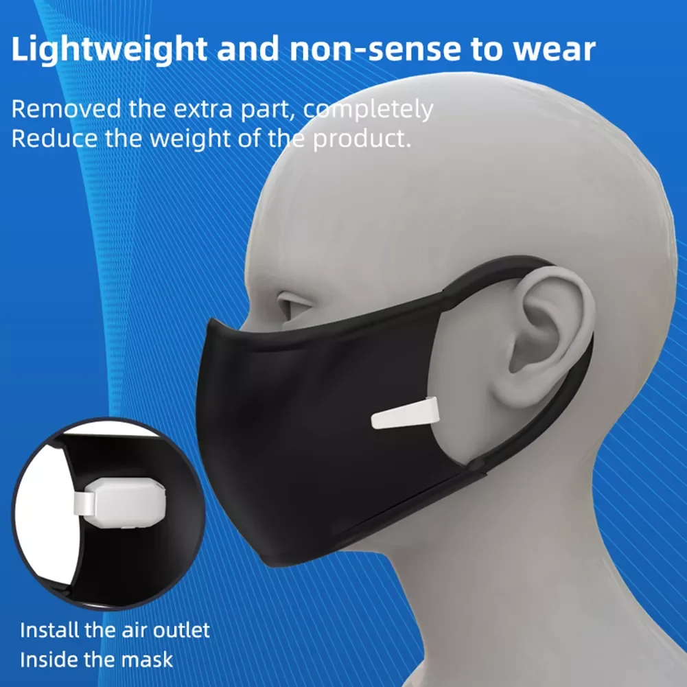 

USB Rechargeable Mini Mask Fan Clip-On Summer Mute Light Weight Outdoor Sports Cooling Wearable Facial Mask Fans Gifts