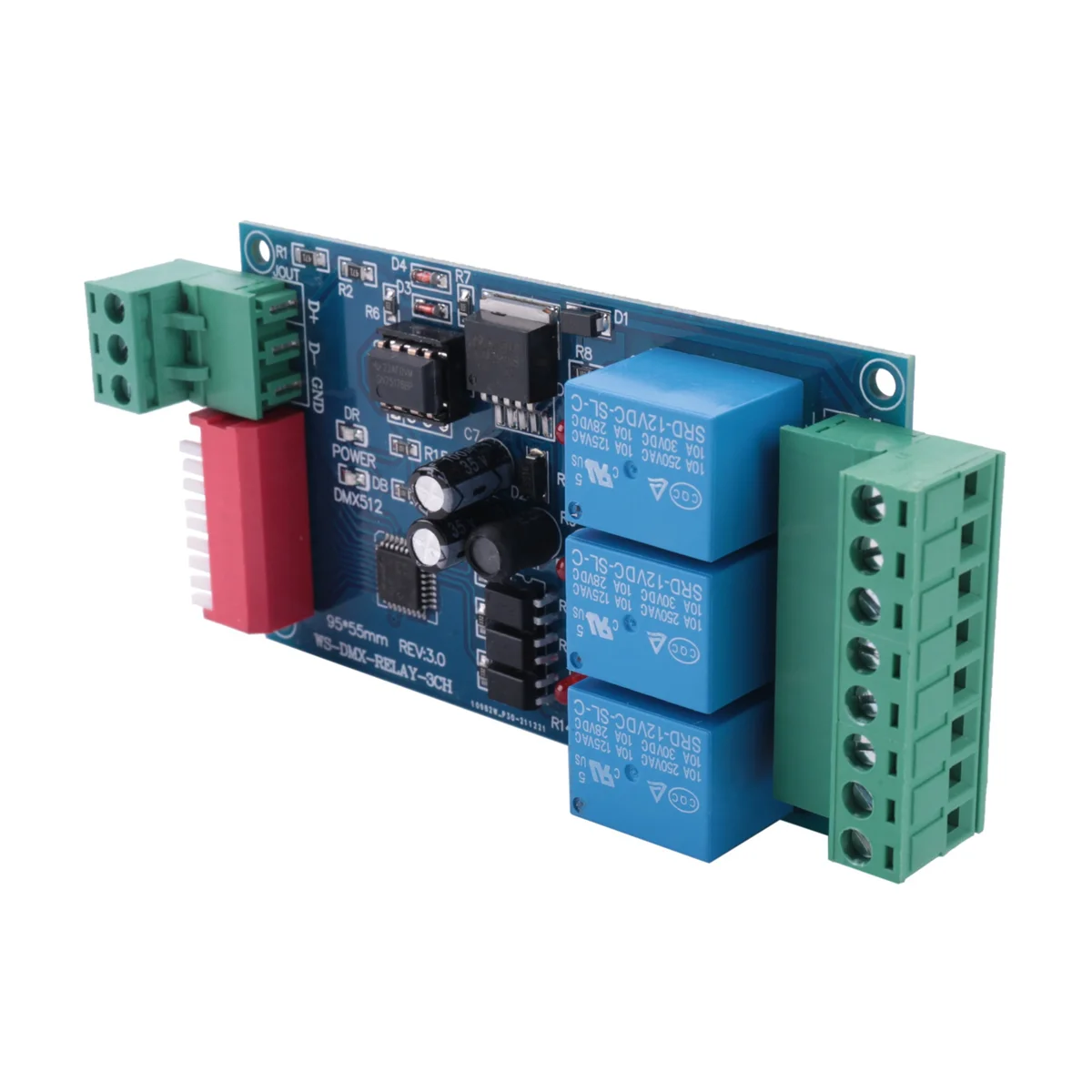 3-канальный 5A DMX512 управляемый комплект релейных переключателей DIY