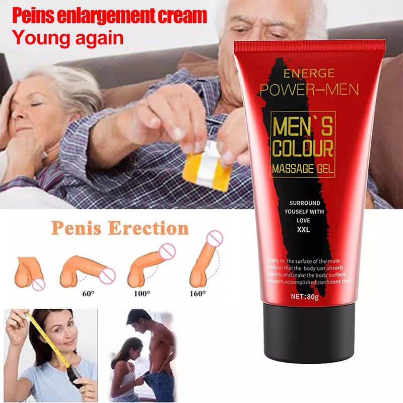 Three Scouts 80ml Big Penis Enlargement Cream Gel Increase Dick Size Male Cock Delay Erection Cream Health Care Cream for Adult