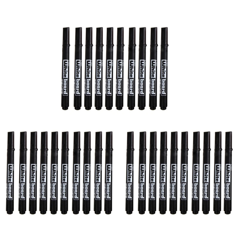 

60 X Board Marker Whiteboard Marker Pen Washable Black