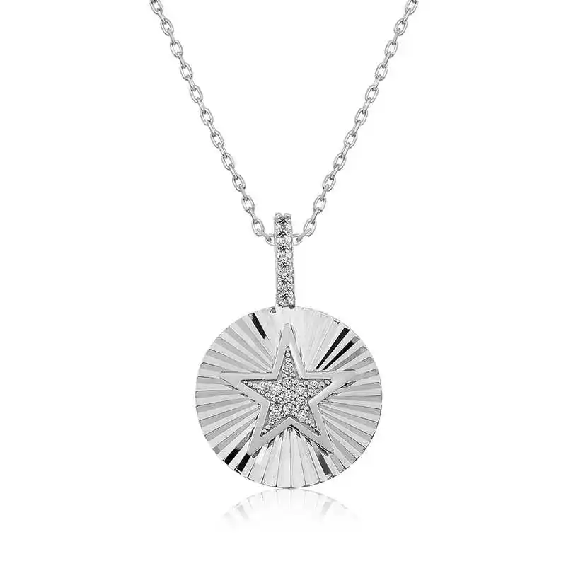 

Tevuli 925 Sterling Silver Frilly Star Women 'S Necklace