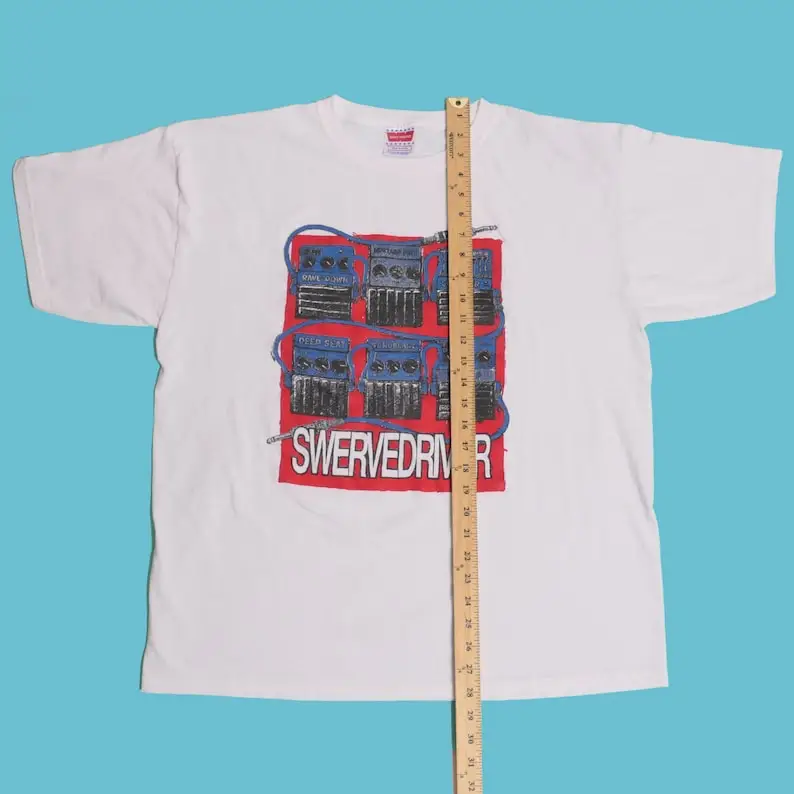 Swervedriver гитарные педали Tee Boxy Fit Shoegaze Slowdive Tour Mate Post Punk Ambient Noise Альтернативная