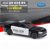 high simulation 124 police dodge challenger srt alloy sports car model diecast metal toy vehicles collection kids toy gifts