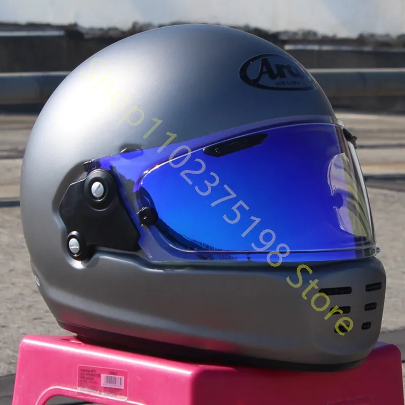 Шлем на все лицо из стекловолокна матовый серый