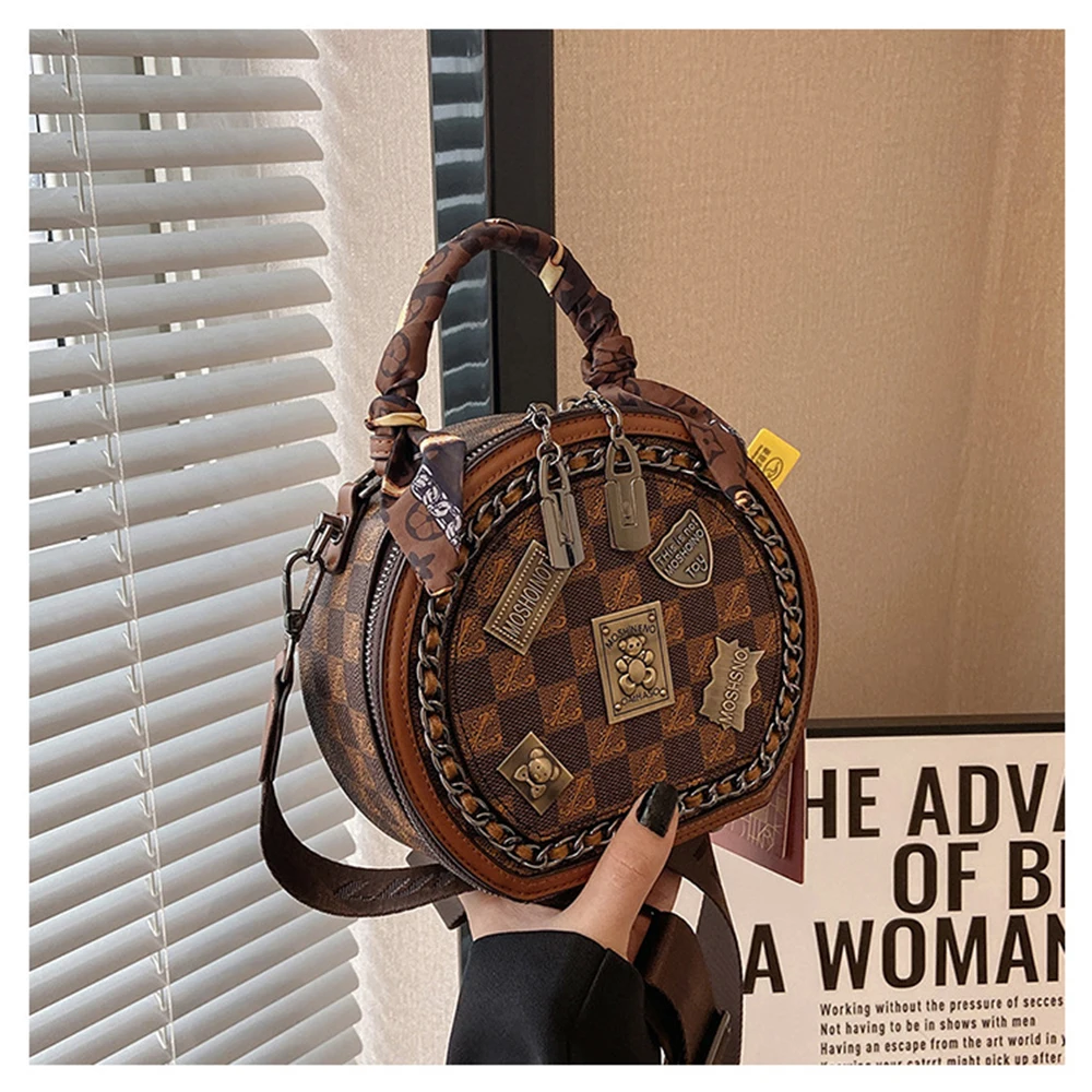 Fashion Net Celebrity All-Match Broadband Shoulder Messenger Bag Ladies Luxury Design Small Round Bag Crossbody Purse For Women