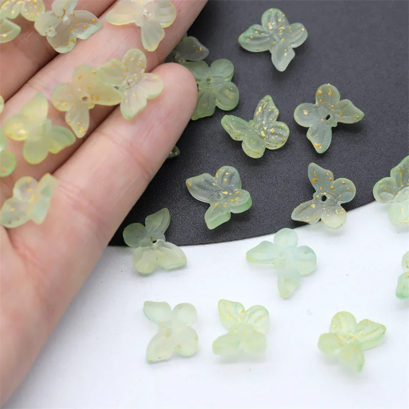 20pcs 11x9mm Butterfly Shape Lampwork Crystal Glass Loose Beads for Jewelry Making DIY Crafts Findings