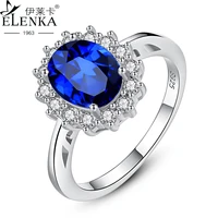 luxury sapphire emerald gemstone rings for women girls solid 925 sterling silver wedding engagement blue stone fine jewelry gift
