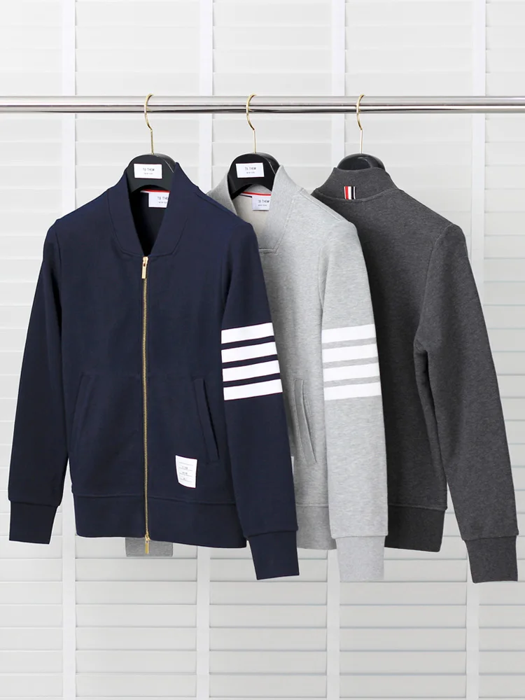 

Tide brand TB THOM cotton baseball uniform pilot V-neck sweater men's and women's casual spring and autumn jacket