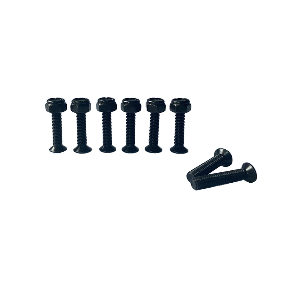 

1/2/3/5 Skateboard Bridge Nails Nut Set Replacement Rust-proof Hardware Professional Repairing Boarding Sports Screws Black