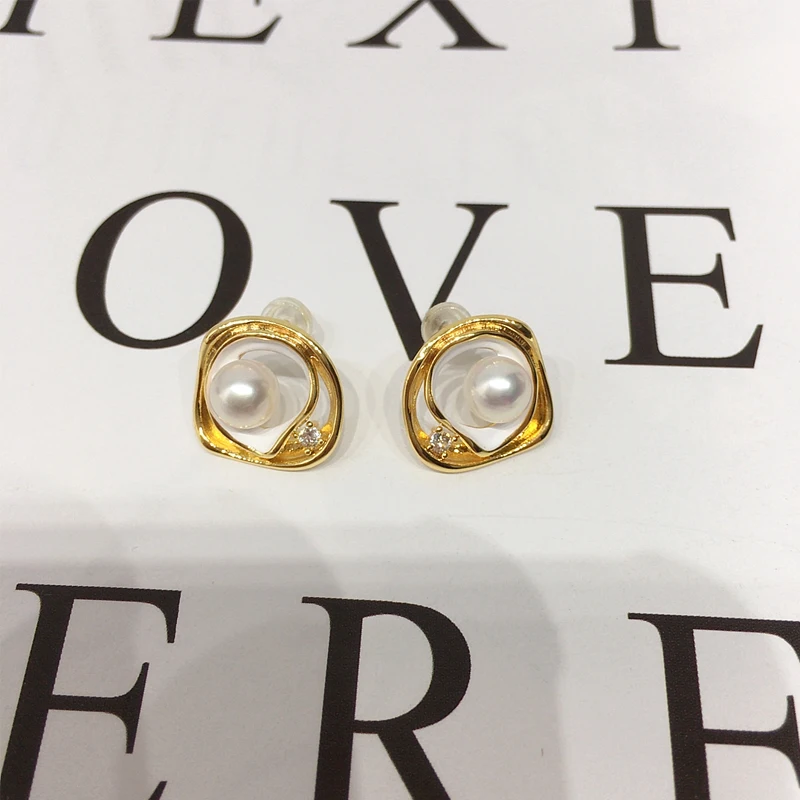 Женские серьги ZHBORUINI с натуральным пресноводным жемчугом и легкими роскошными