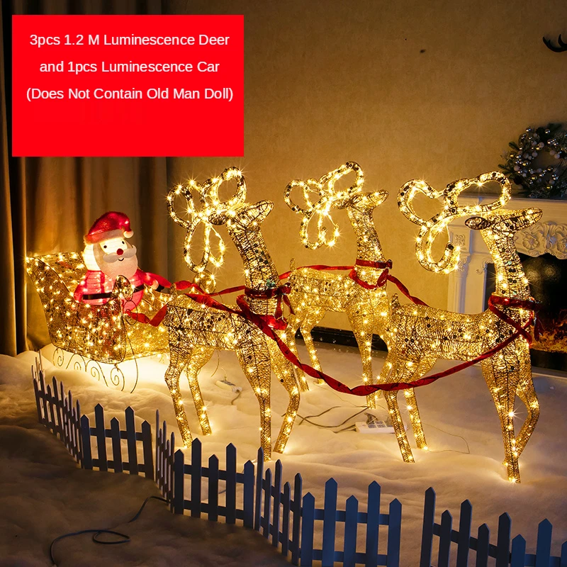 Рождественские светящиеся в темноте железный лось ювелирные изделия Lula Santa Sleigh