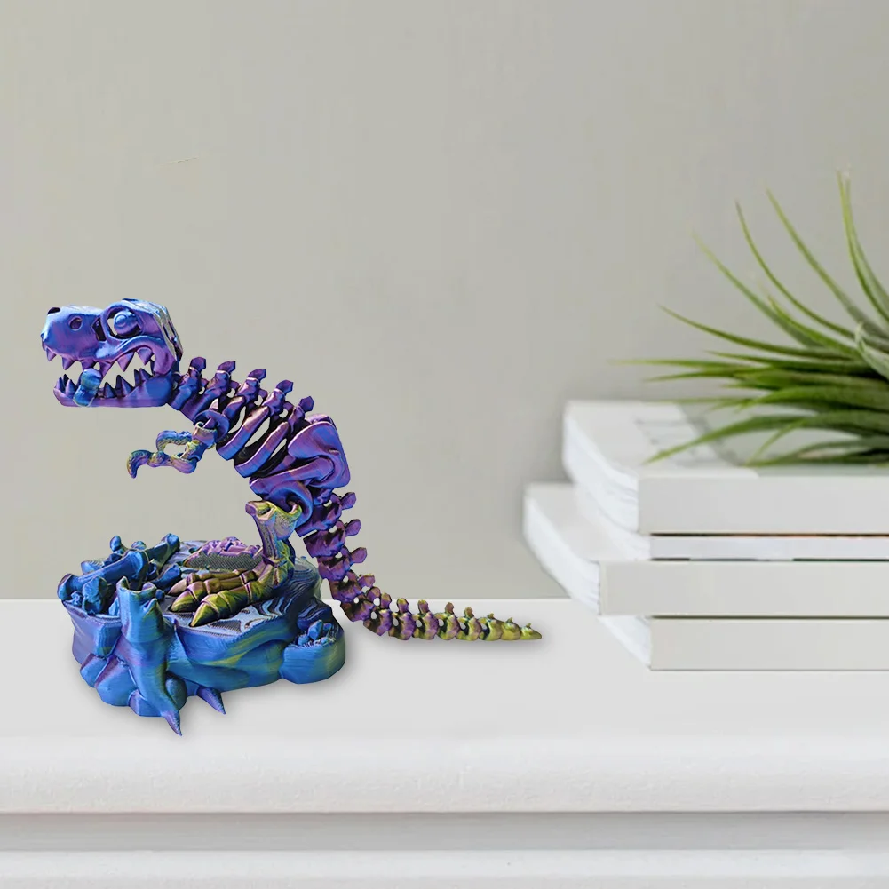 3d Печатная Модель Динозавра T-rex С Гибкими Шарнирами Современный Стиль Украшение