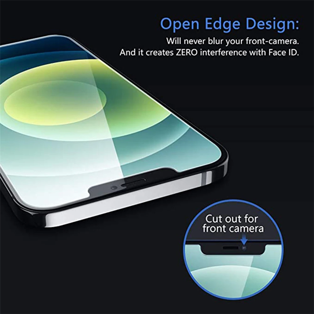 4Pcs Tempered Glass For iPhone 11 12 13 Pro Max 12 13 Mini Screen Protector For iPhone 14 7 8 6S Plus SE 2022 X XR XS Max Glass