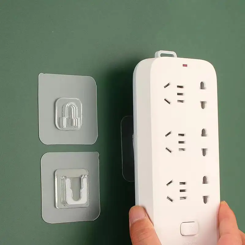 

Double-Sided Adhesive Wall Hooks Hanger Transparent Strong Storage Sucker For Kitchen Bathroom Hooks