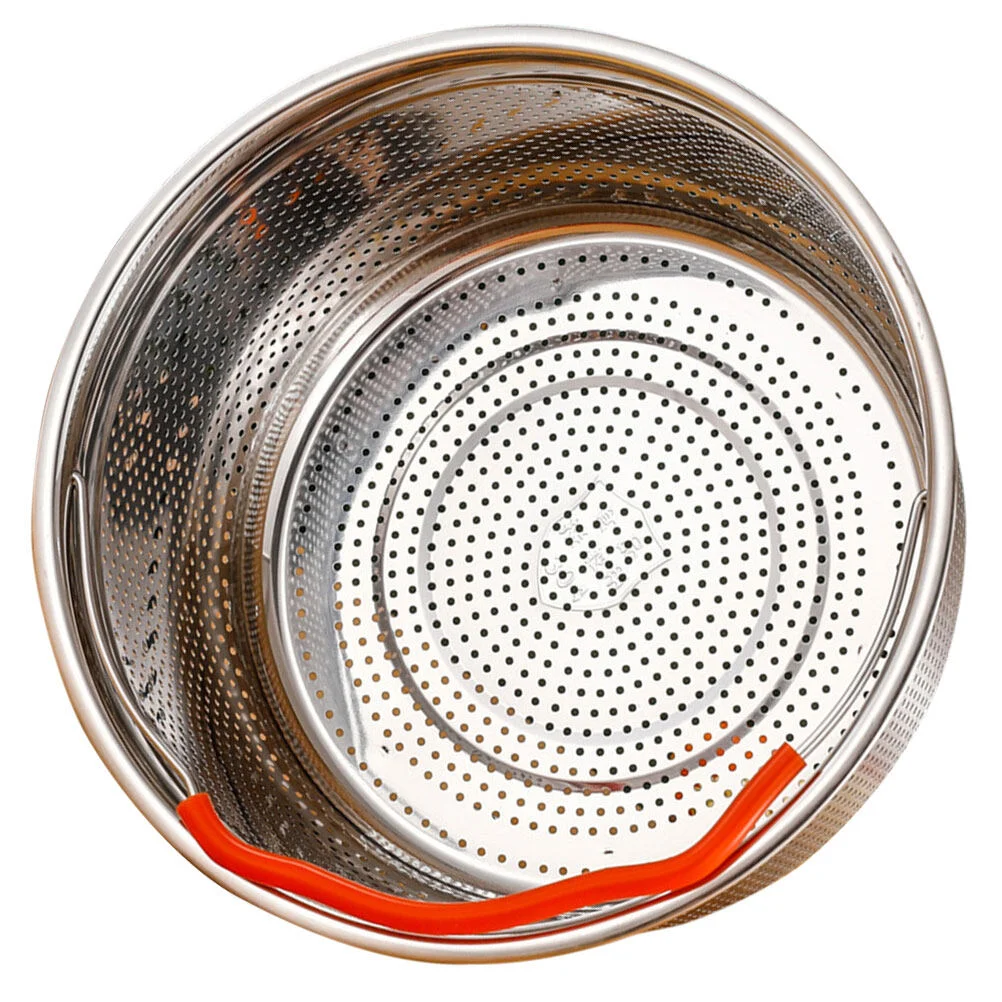 

Laundry Basket Steam Rack Pot Round Basketss Cooking Kitchen Accessory Stainless Steel