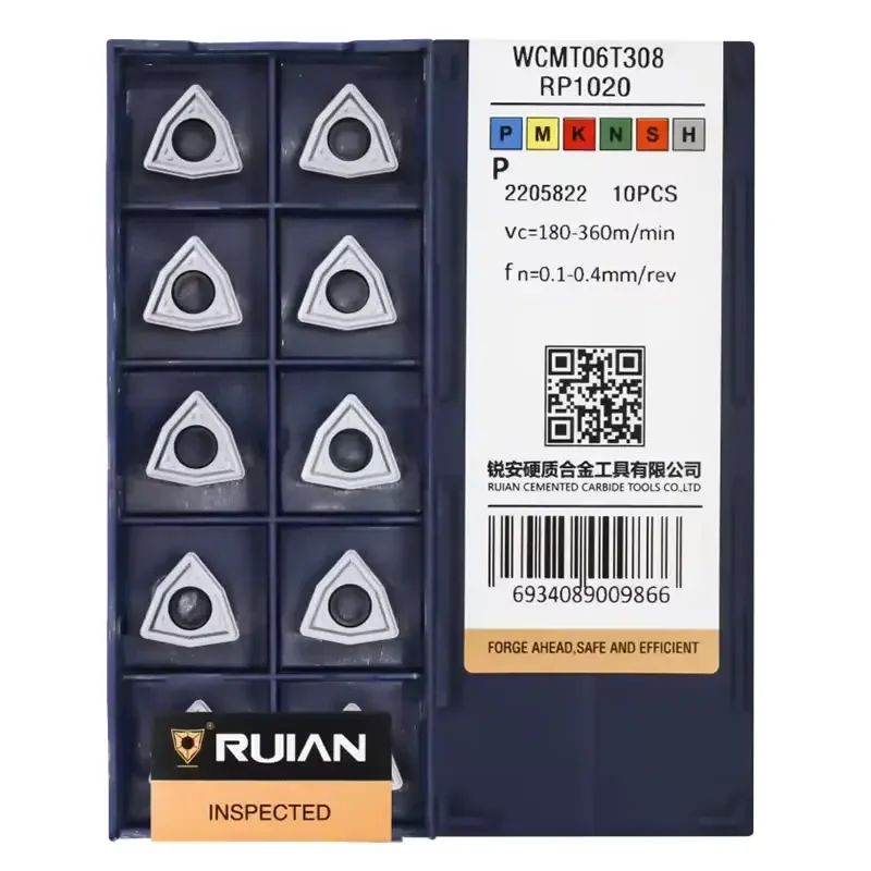 10 шт. RUIAN оригинальные WCMT 030208 040208 050308 WCMT06T308 080412 RP9125C RP1020 Токарный станок с ЧПУ